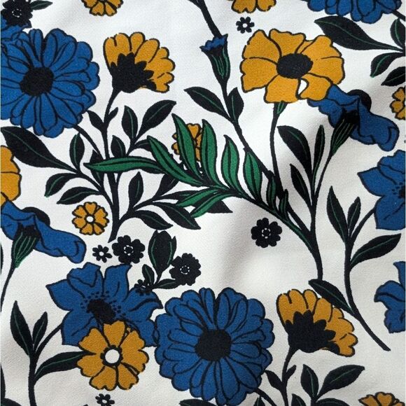 zara Field Flowers Cropped Top V Neck Size M - Picture 5 of 8